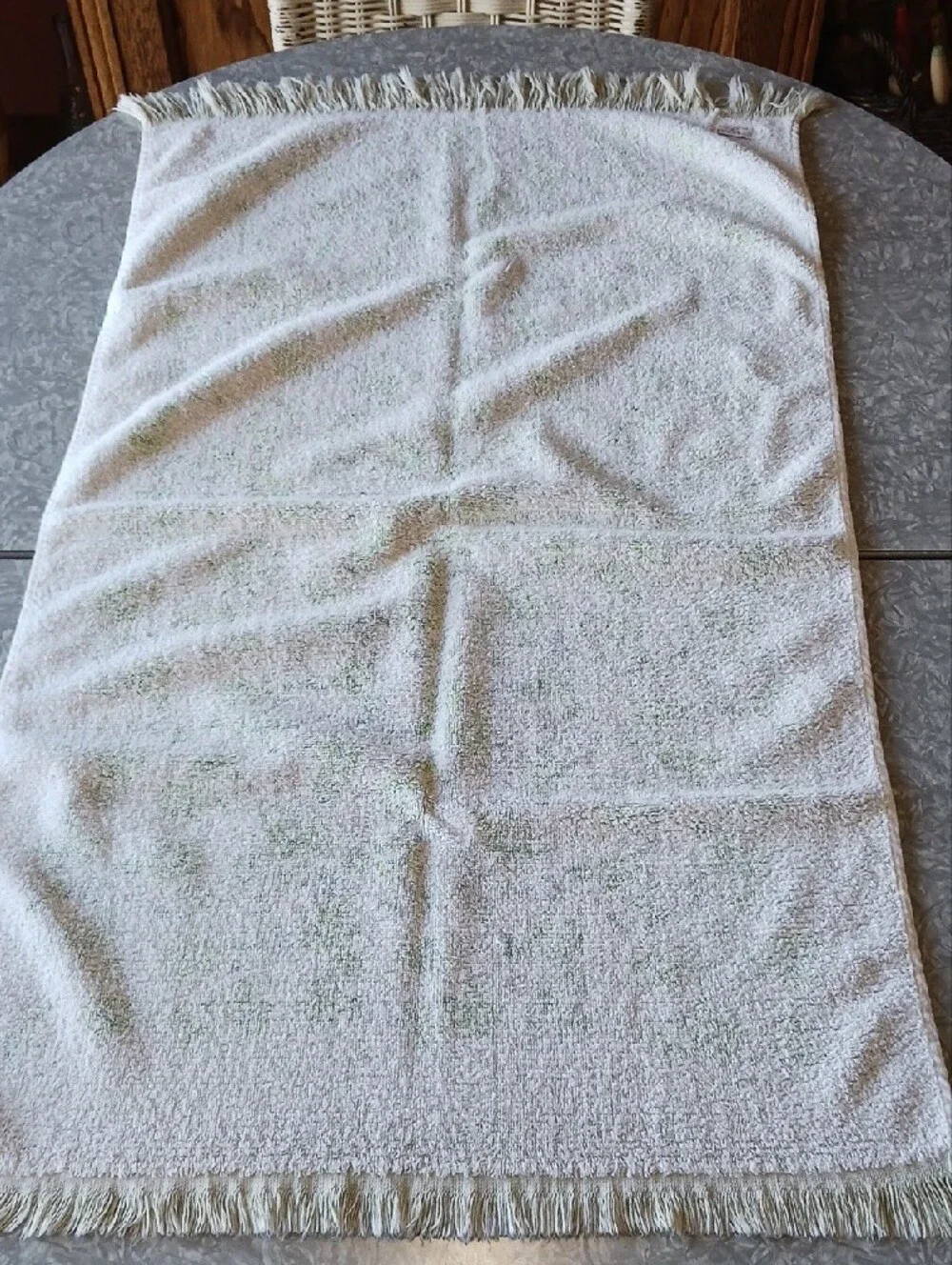Cannon~ Vintage Floral Green & Cream Cotton Towel Set